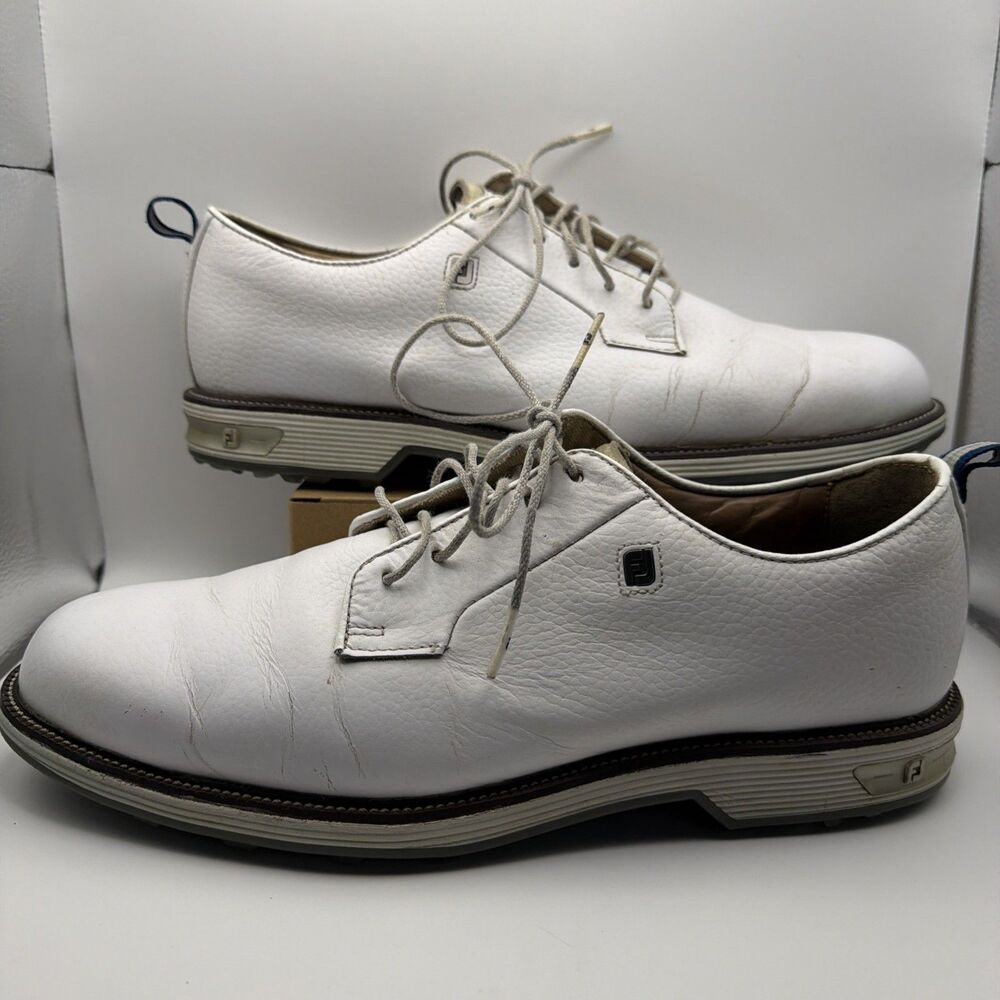 FootJoy Dryjoys Premiere Series Field Golf Shoes - White 53986 Sz 10 M Wide
